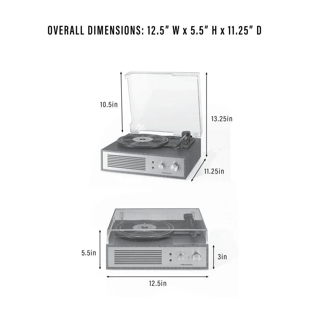 Crosley Miles Tourne-disques, noir