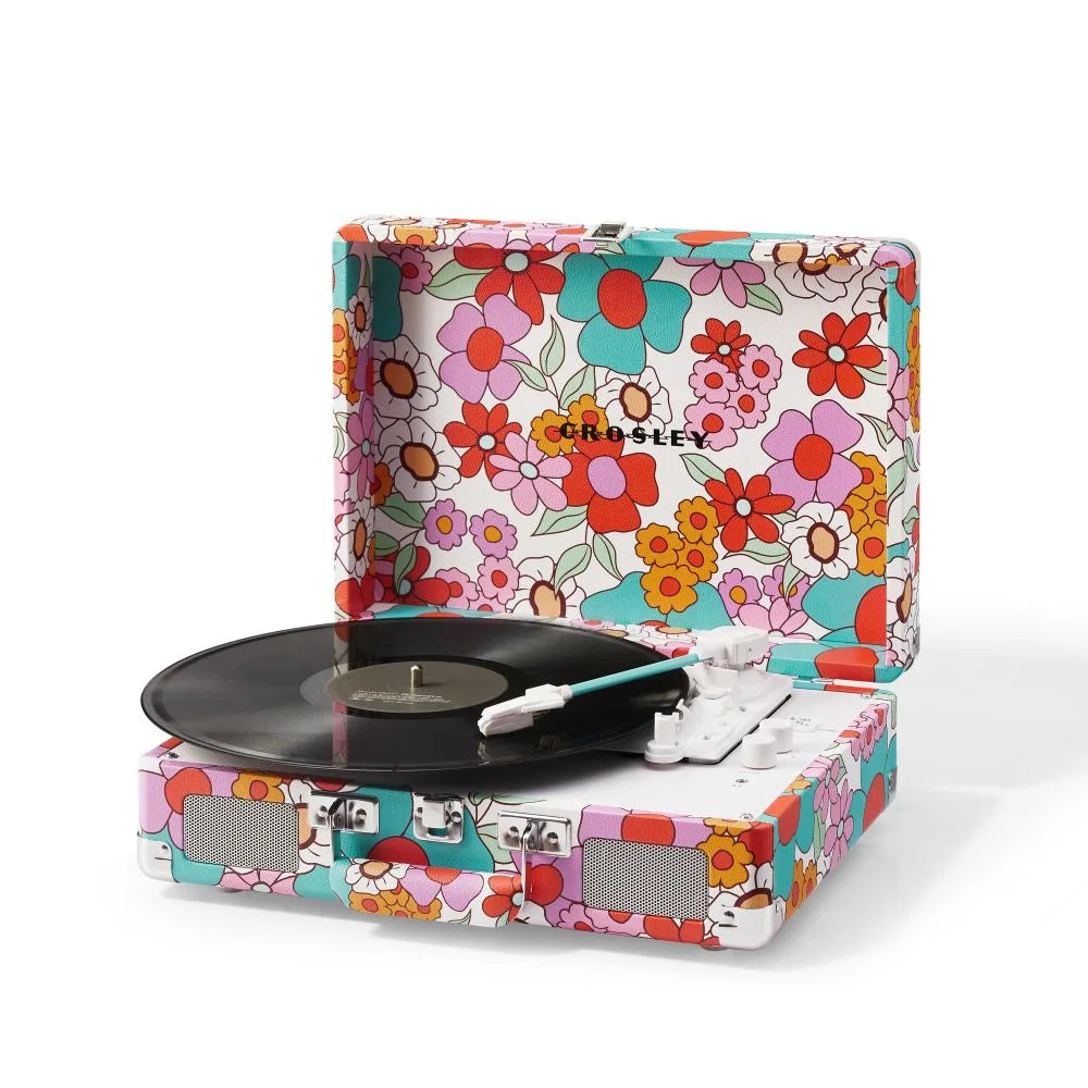 Crosley Cruiser Plus Platine vinyle Bluetooth bidirectionnelle (Groovy Floral)