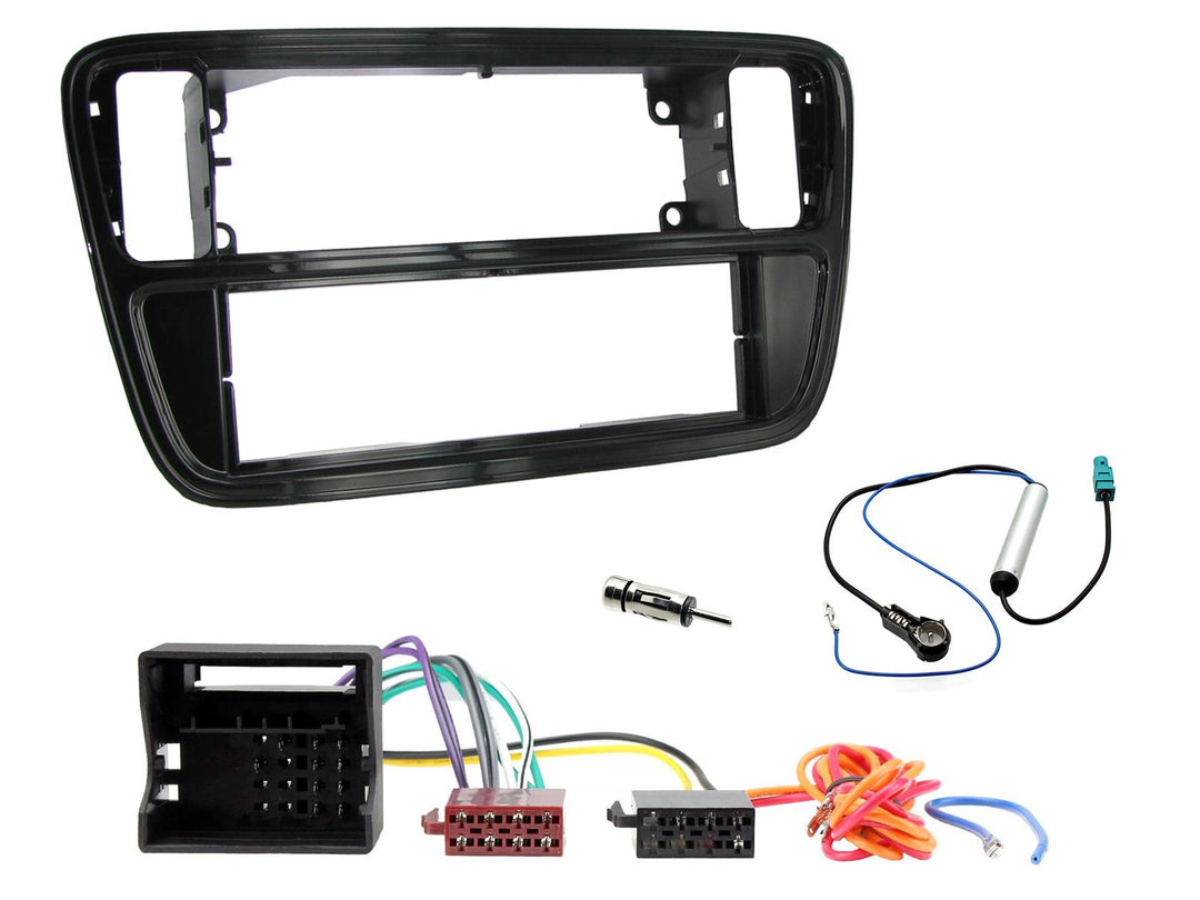 1-DIN KIT pour Mii, Citigo et Up (Noir Mat)