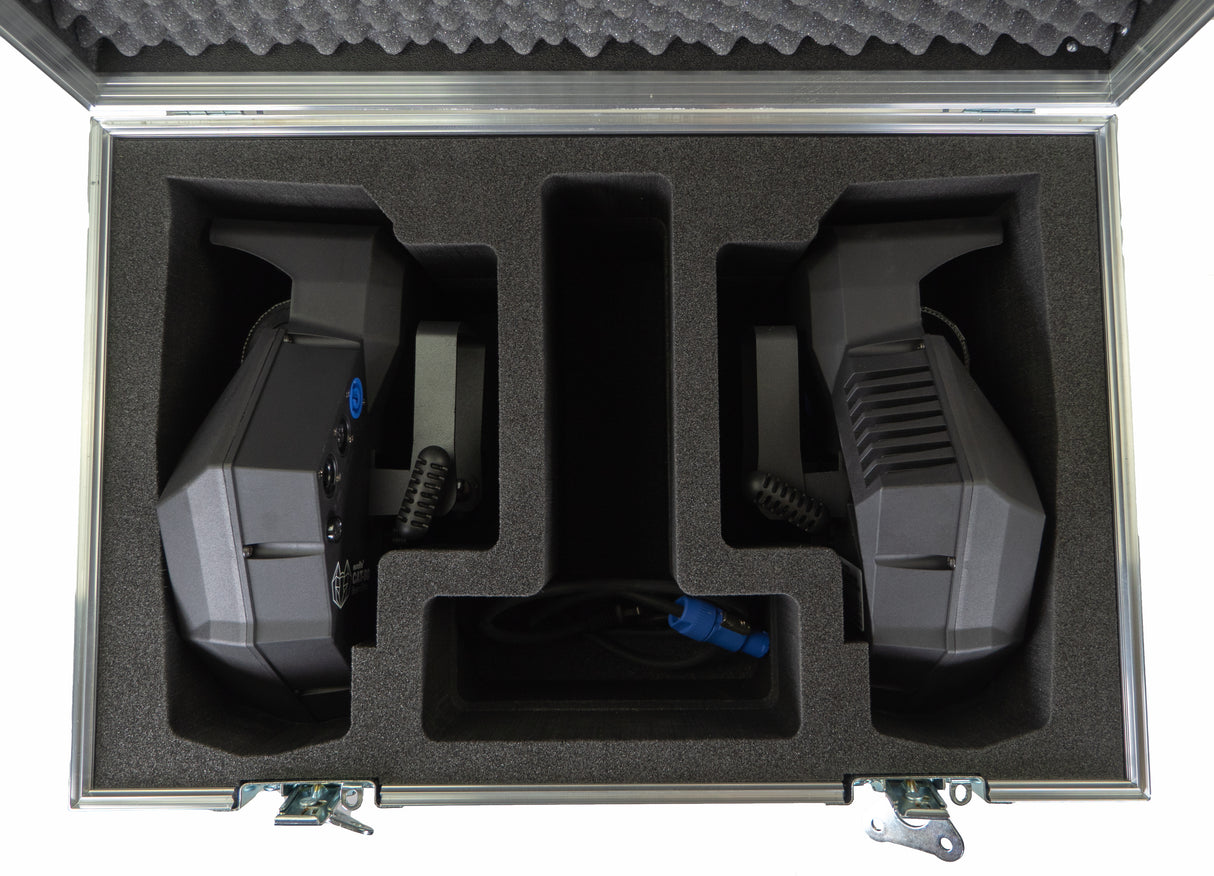 Case-It Flight case for 2 pcs. Eurolite Cat-80