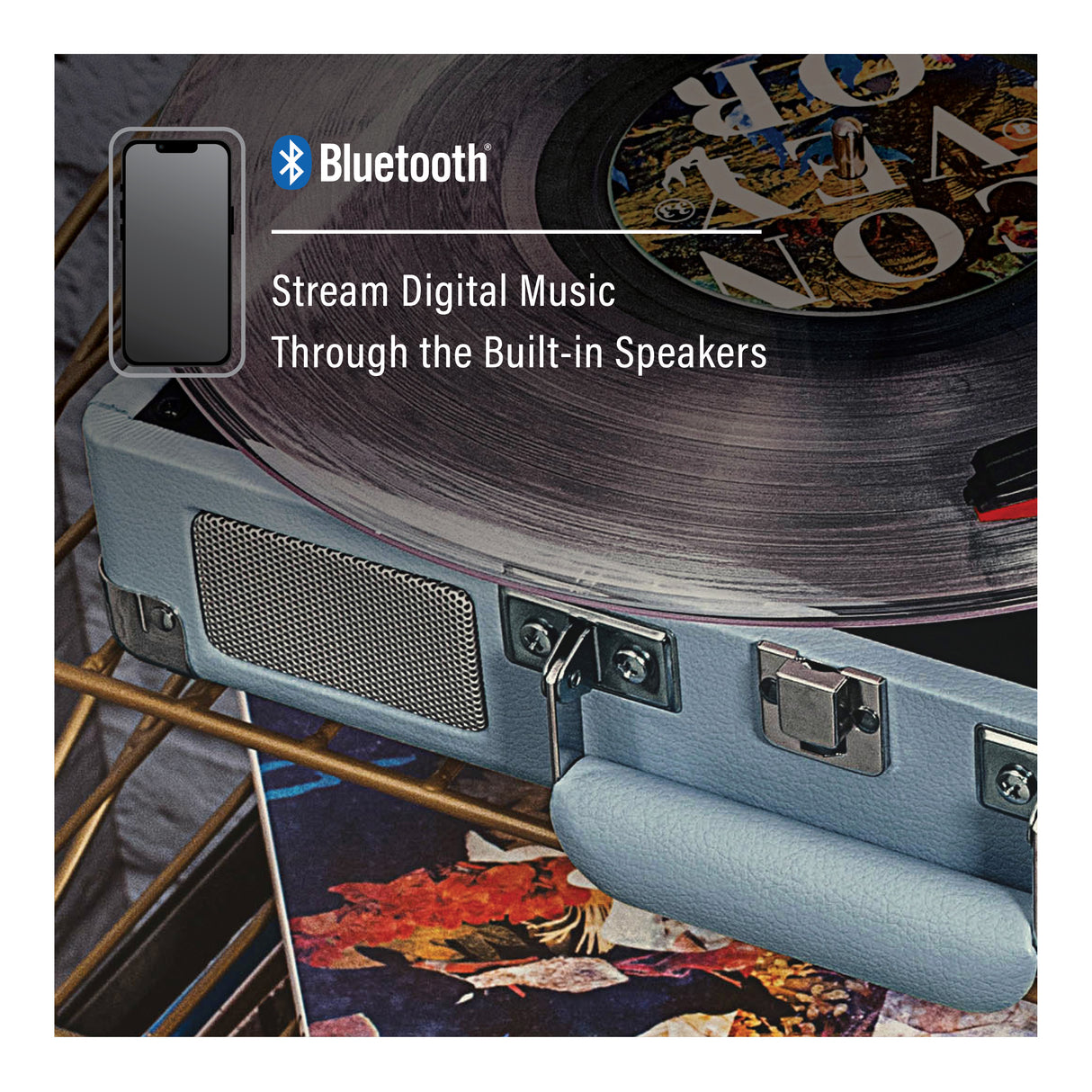 Crosley Cruiser Plus Turntable Two-Way Bluetooth (Tourmaline)