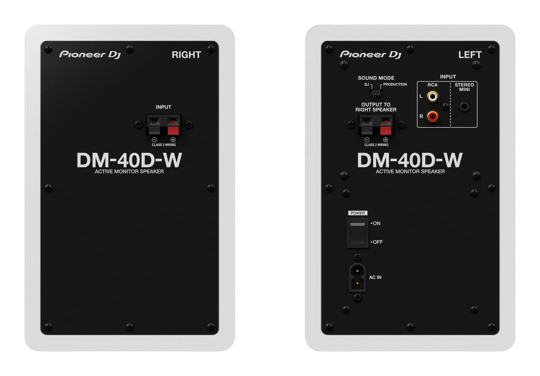 Pioneer DJ DM-40D-W - Moniteurs de Studio Actifs (Blanc)