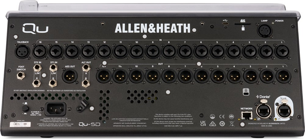 Housse de protection cover Decksaver pour Allen & Heath QU-5/5D