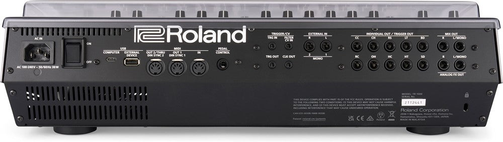 Decksaver Housse de protection cover pour Roland TR-1000