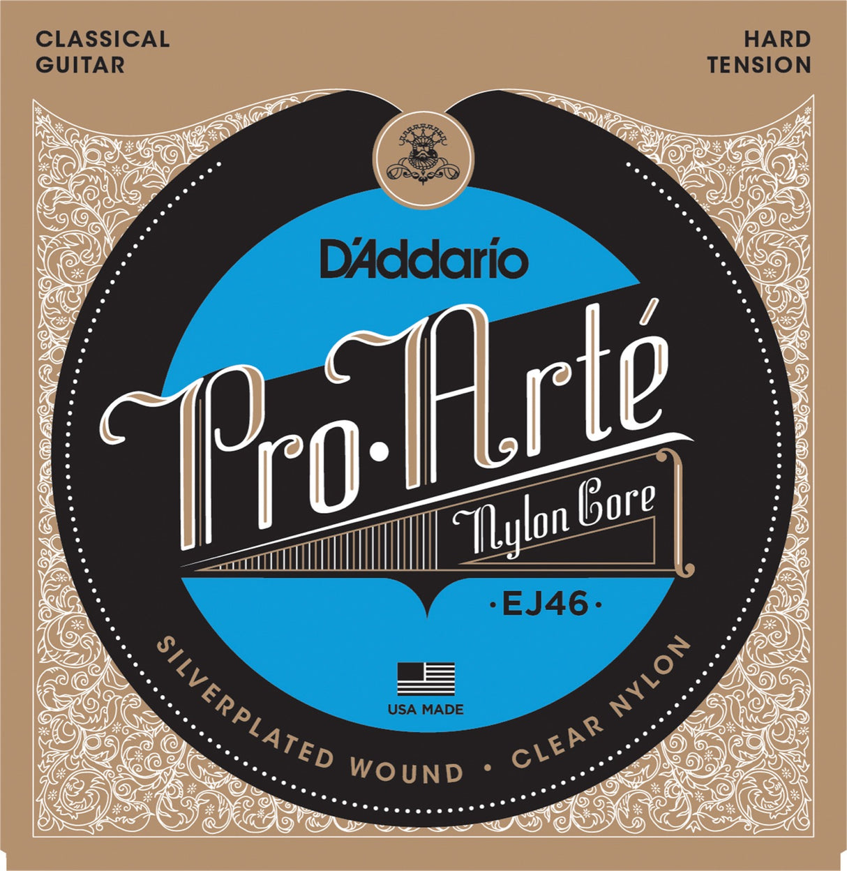 Daddario EJ46 Cordes de Guitare (Hard Tension, 0285-044)