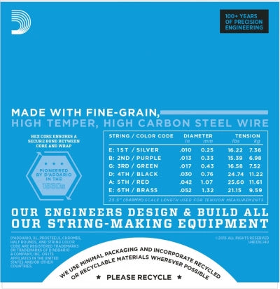 Daddario EXL140 Guitar Strings (Light Top/Heavy 10-52)