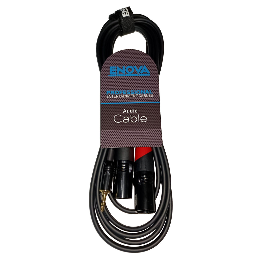 Enova câble adaptateur MiniJack > 2 x XLR mâle, 1 mètre