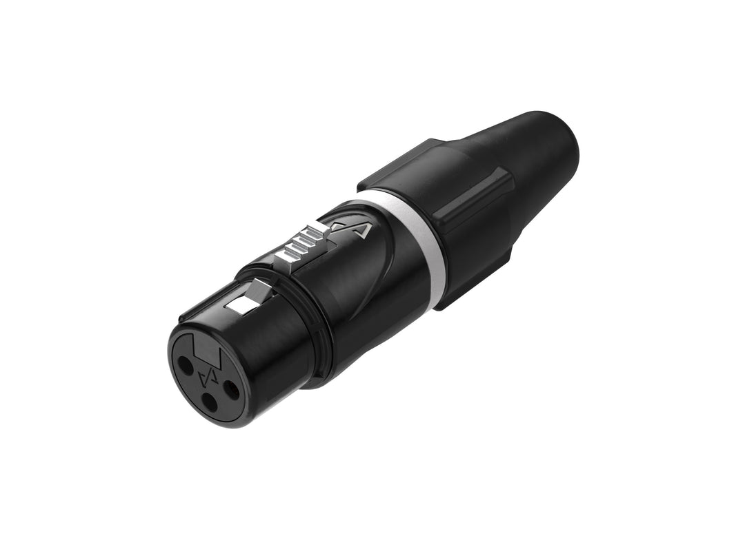 Enova Nxt connecteur de câble XLR 3 broches femelle noir avec contacts dorés
