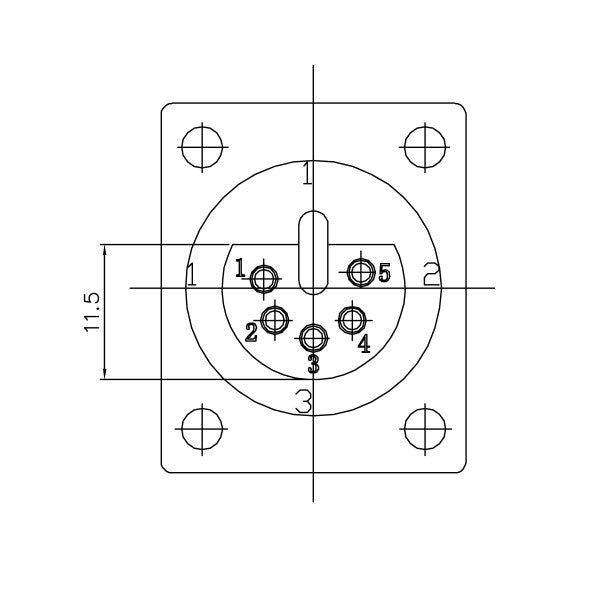 Enova connecteur châssis XLR femelle 5 broches, noir IP67 Outdoor