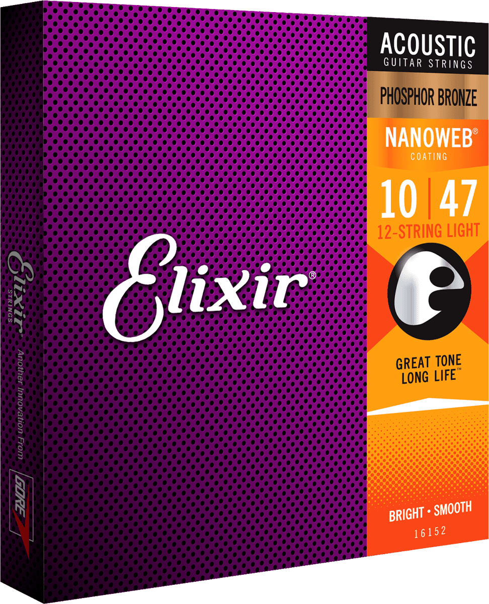 Elixir Nanoweb Phosphor Bronze Cordes de Guitare (HD Light, 13-53)