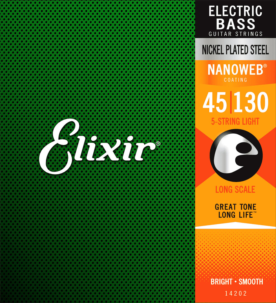 Elixir Nanoweb Nickel Bass String (Light /5c 45-130)