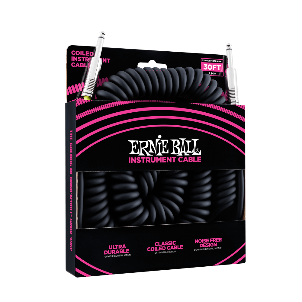 Ernie Ball 6044 Câble Guitares (Noir, 9m)