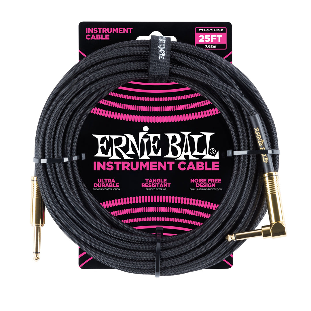 Ernie Ball 6058 Câble Guitares (Noir, 7,5m)