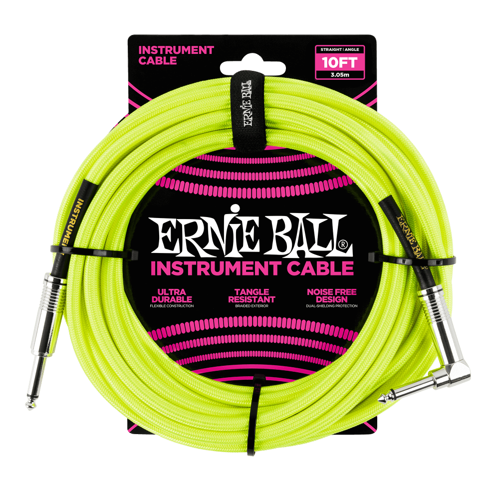Ernie Ball 6080 Câble Guitares (Jaune, 3m)