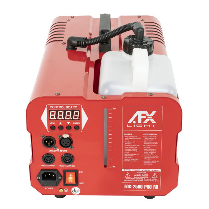 AFX FOG 2500 Fog machine (2500W, Red) Bundle