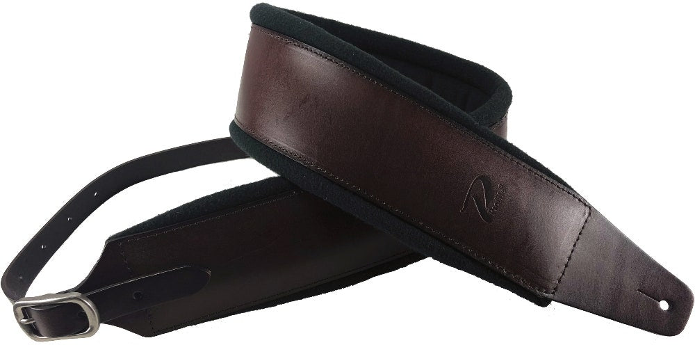 Profile FPB05 Sangle en cuir italien Pro pour guitares - Dark Brown