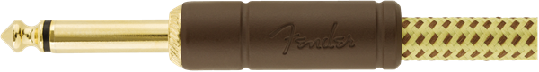 Fender Deluxe Instrument Cable, 3m, angled connector (Tweed)