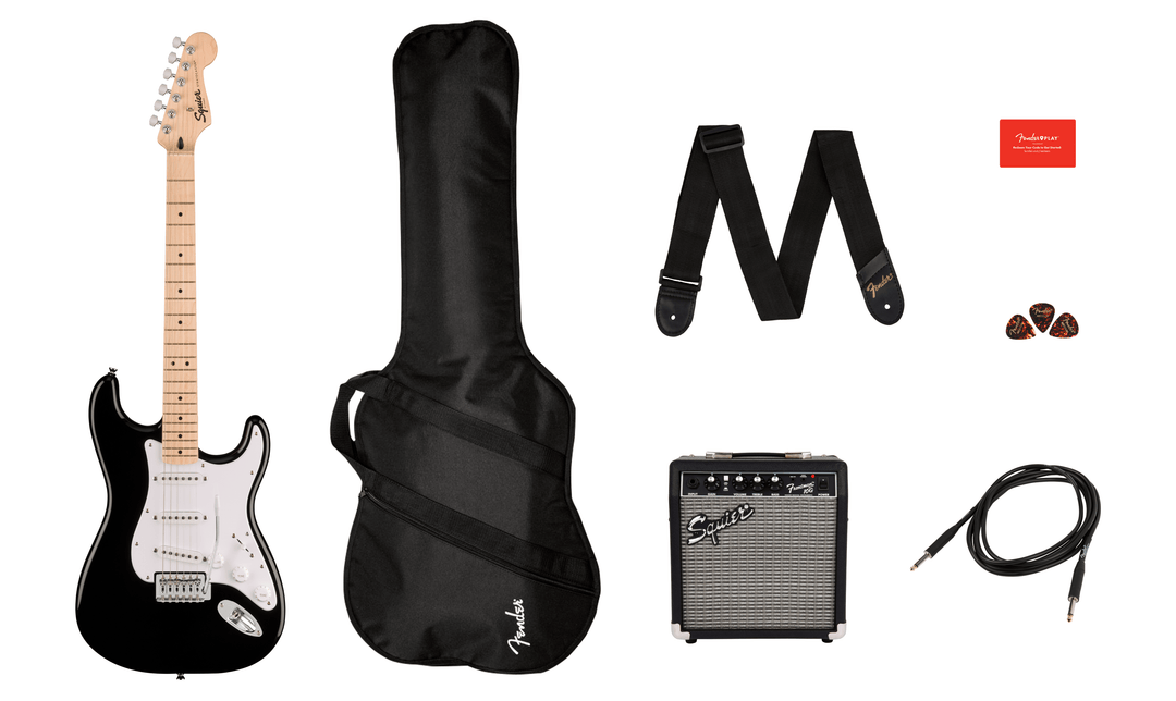Fender Squier Sonic Stratocaster Guitare électrique Pack de démarrage (Noir)