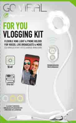 Digipower For You Vlogging kit 3" Ringlight with remote control