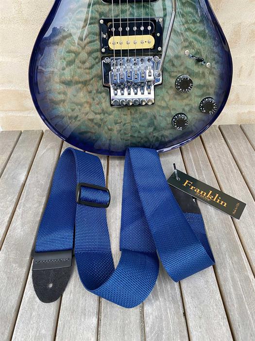 Franklin Sangle de guitare Bleu - OO-BL