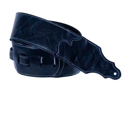 Franklin Jackson Hole Aged sangle de guitares en cuir - Bleu marine