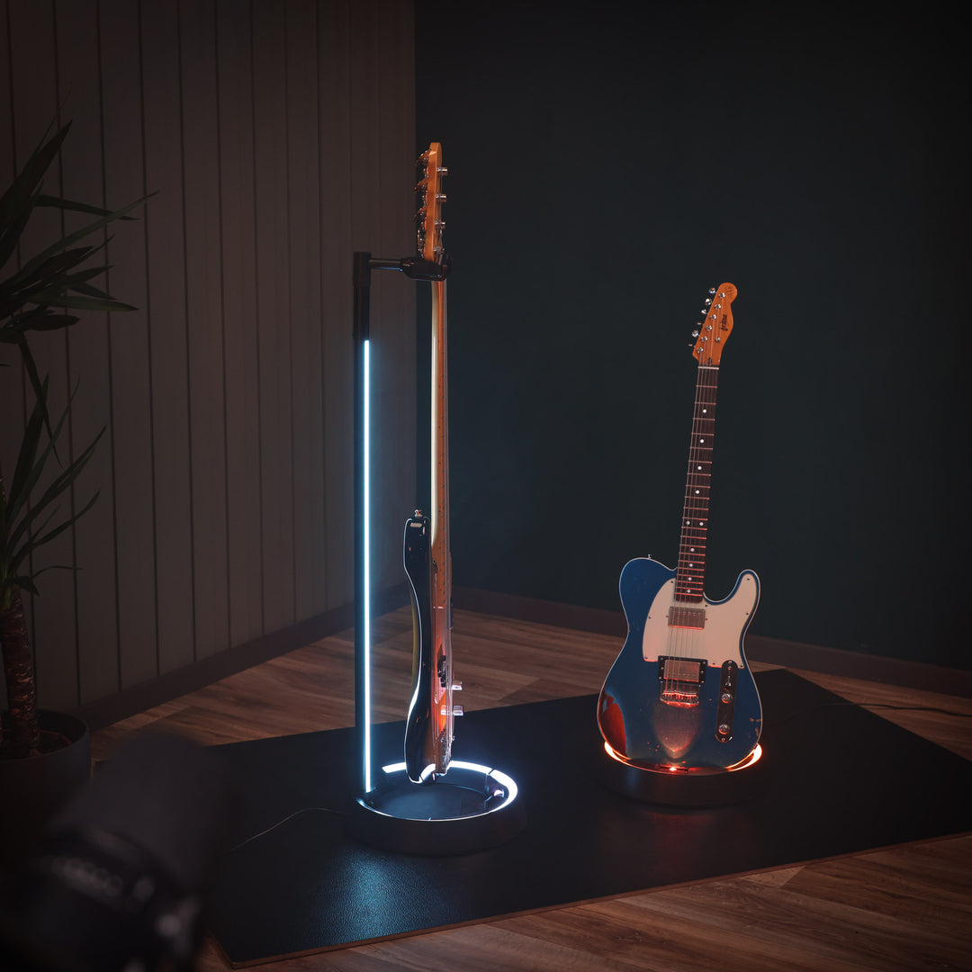 Gravity GS LS 01 NH B - Support lumineux pour Guitares GLOW-STAND®, Neckhug