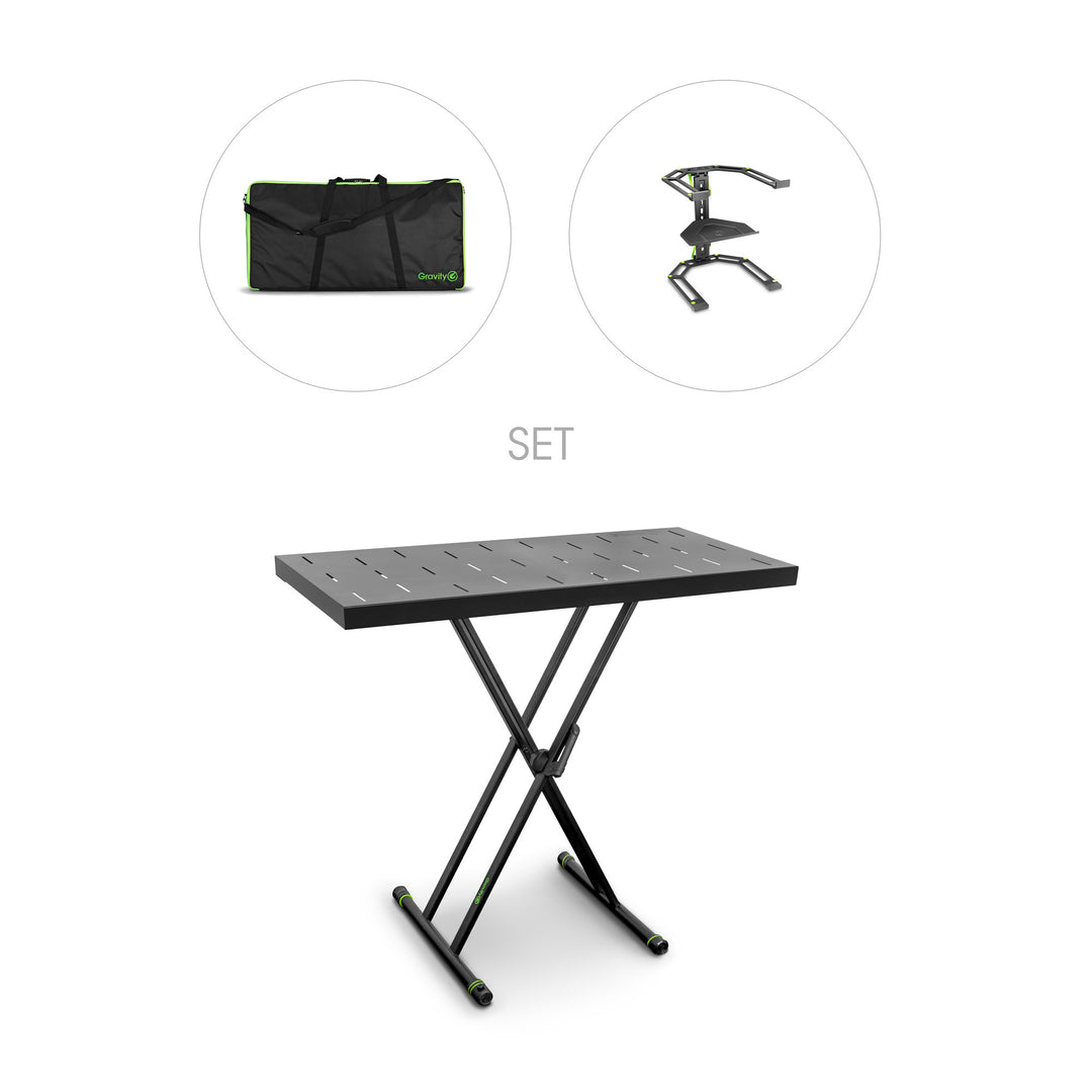 Gravity KSX 2 RD SET 2 - Stand clavier double en X et tablette de support, set 2