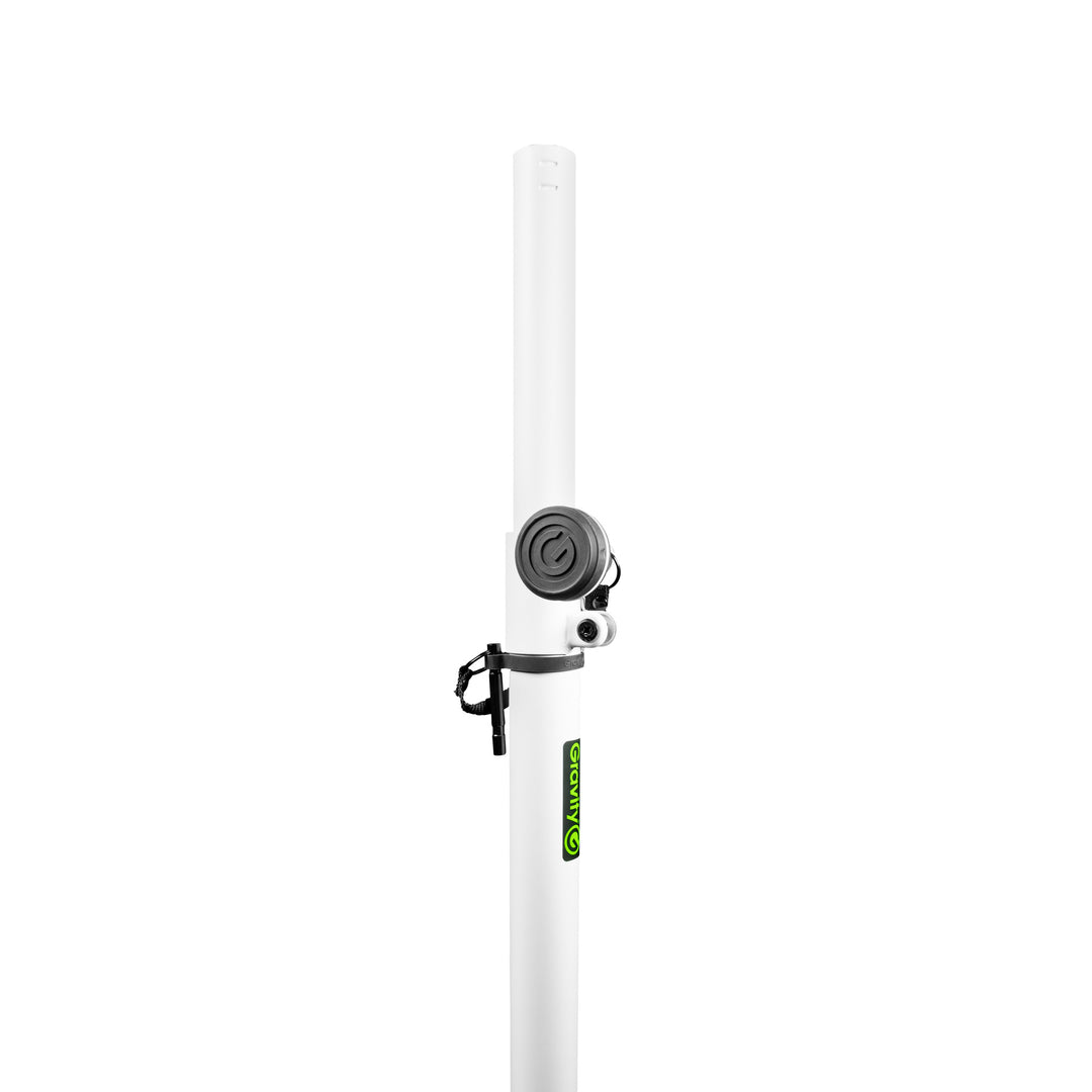 Gravity LS 431 W - Pied d’éclairage avec base carrée en acier et possibilité de montage excentré