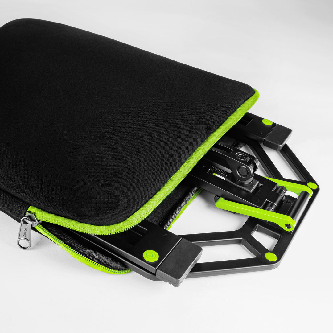 Gravity LTS 01 B SÆT 1 - stand réglable pour ordinateurs portables et contrôleurs, avec sac de protection en néoprène inclus
