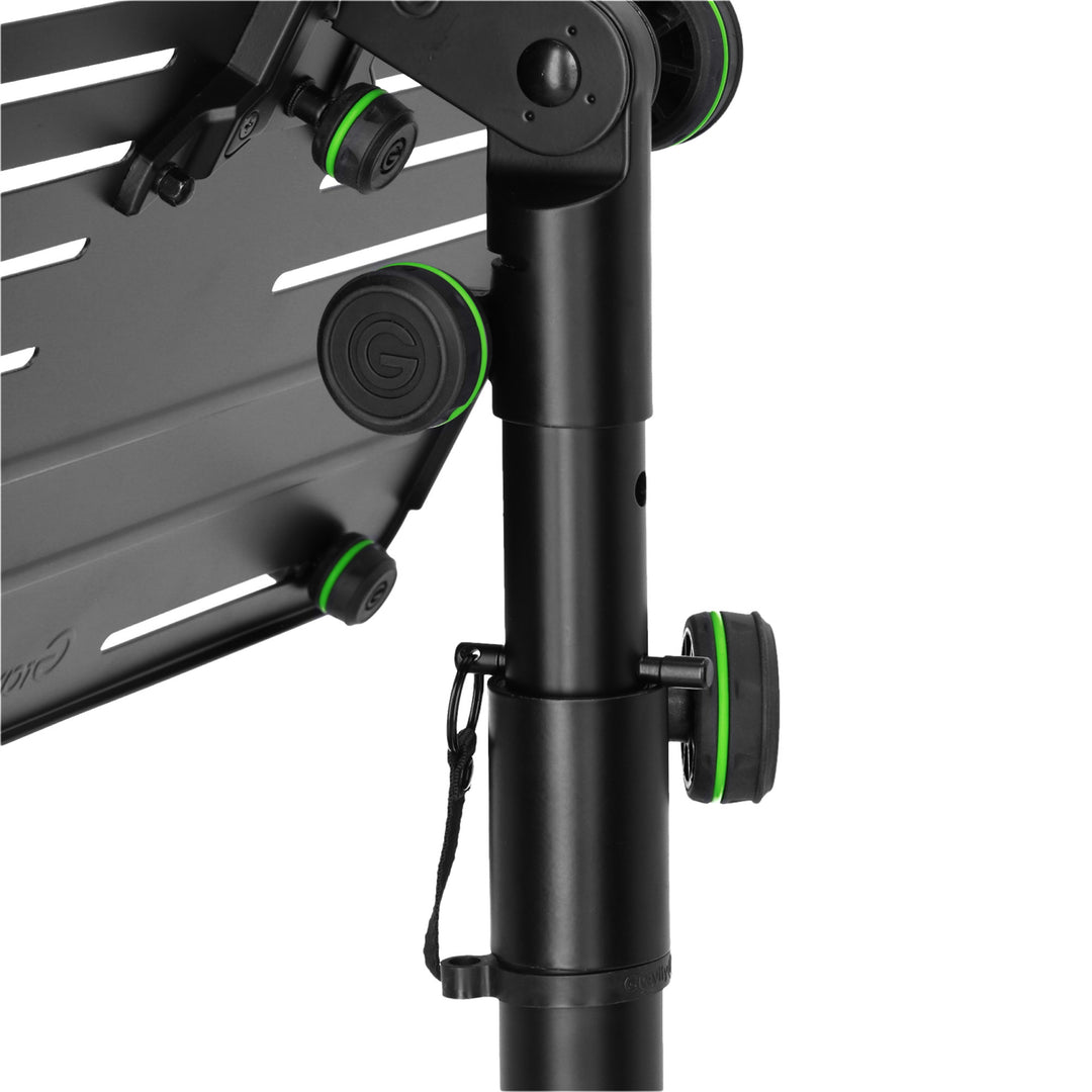 Gravity LTS T 02 B - Support universel pour ordinateur portable avec tiges de maintien réglables et base en acier, noir