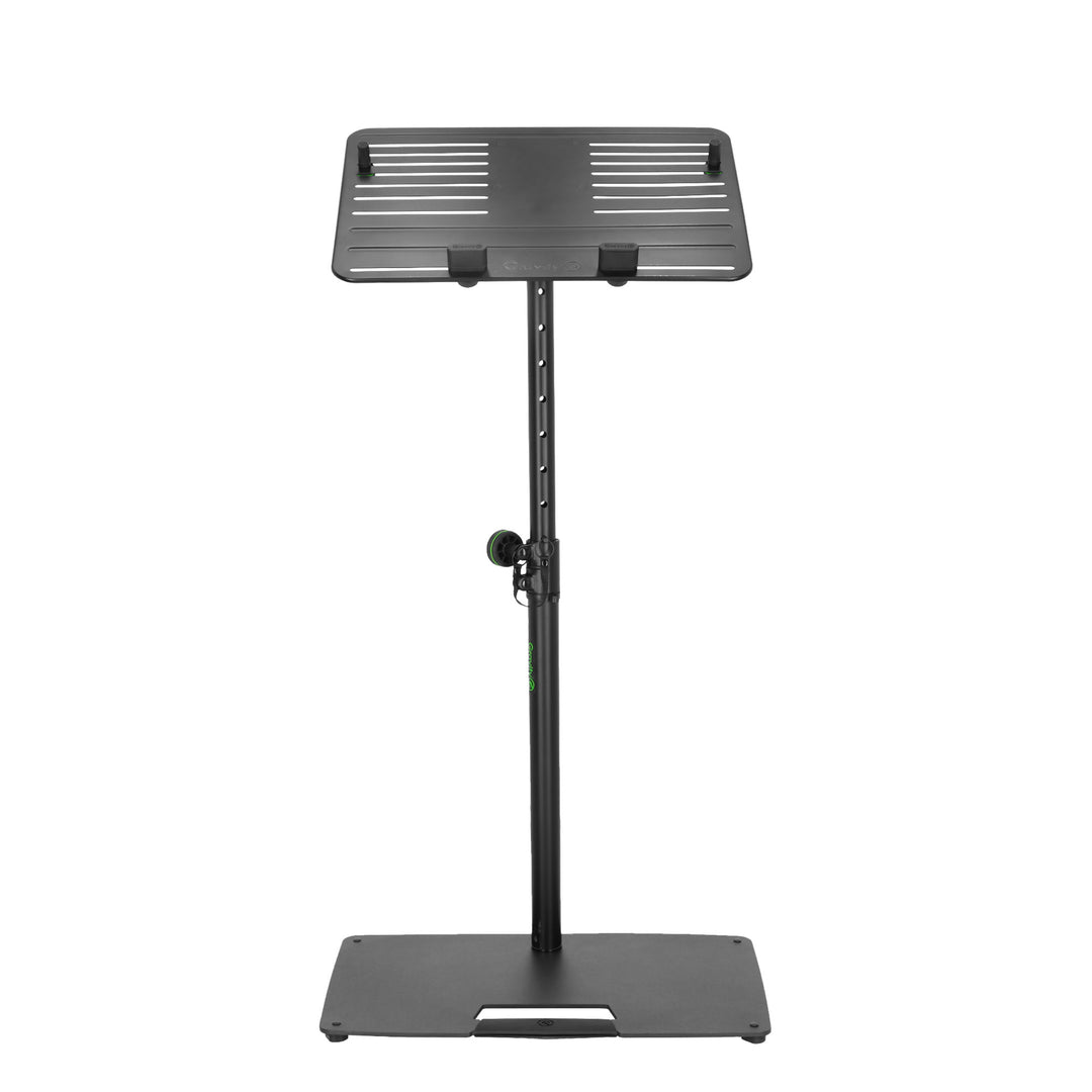 Gravity LTS T 02 B - Support universel pour ordinateur portable avec tiges de maintien réglables et base en acier, noir
