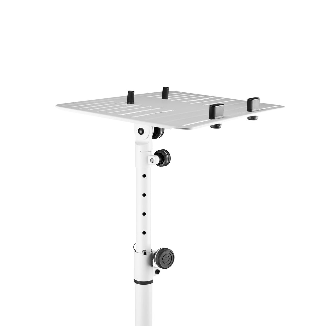 Gravity LTS T 02 W - Support universel pour ordinateur portable avec tiges de maintien réglables et base en acier
