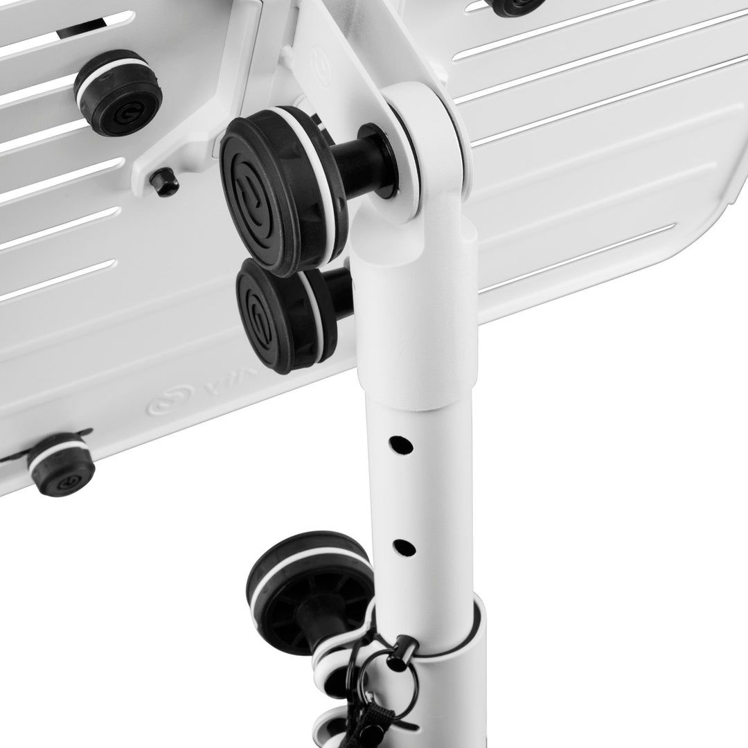 Gravity LTS T 02 W - Support universel pour ordinateur portable avec tiges de maintien réglables et base en acier