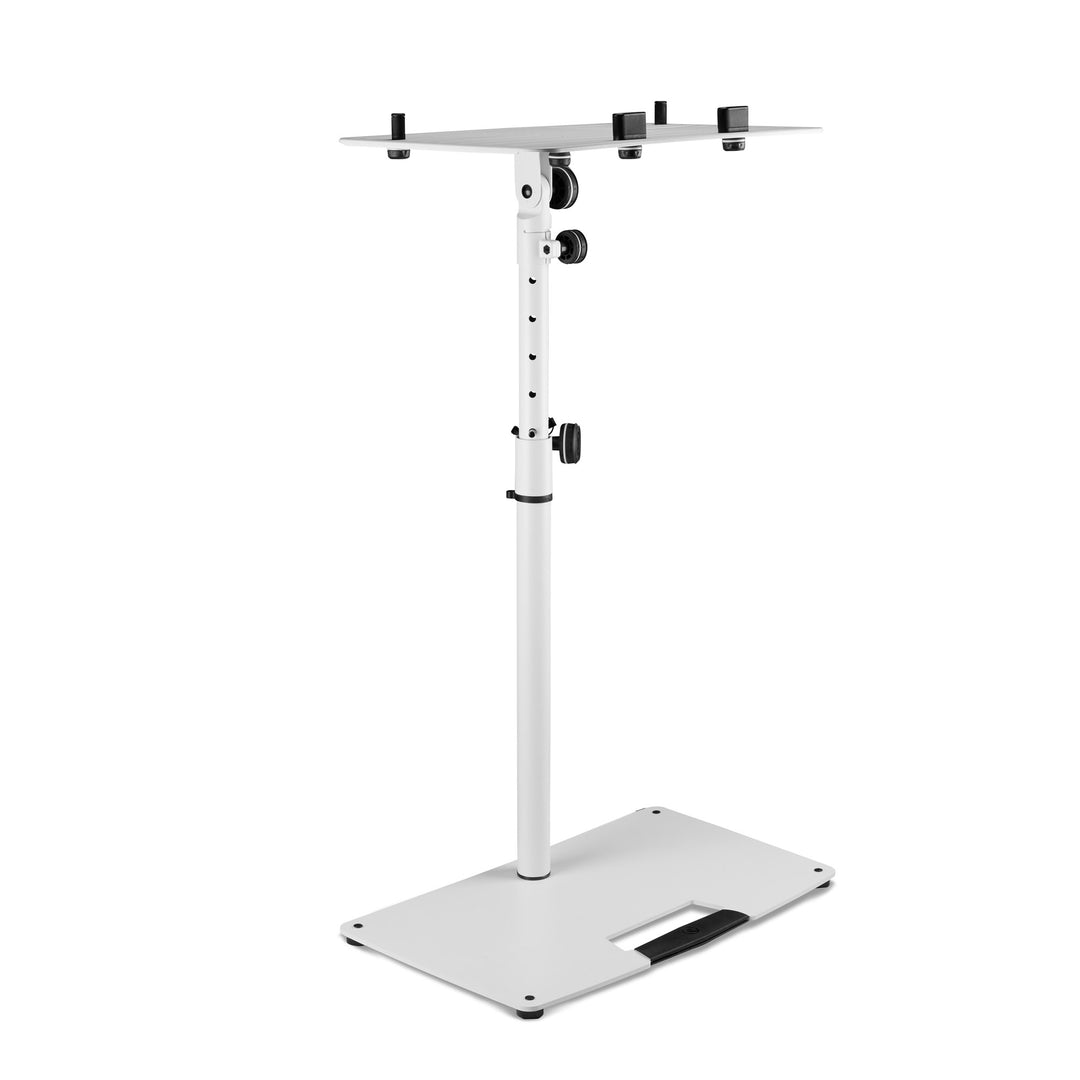 Gravity LTS T 02 W - Support universel pour ordinateur portable avec tiges de maintien réglables et base en acier