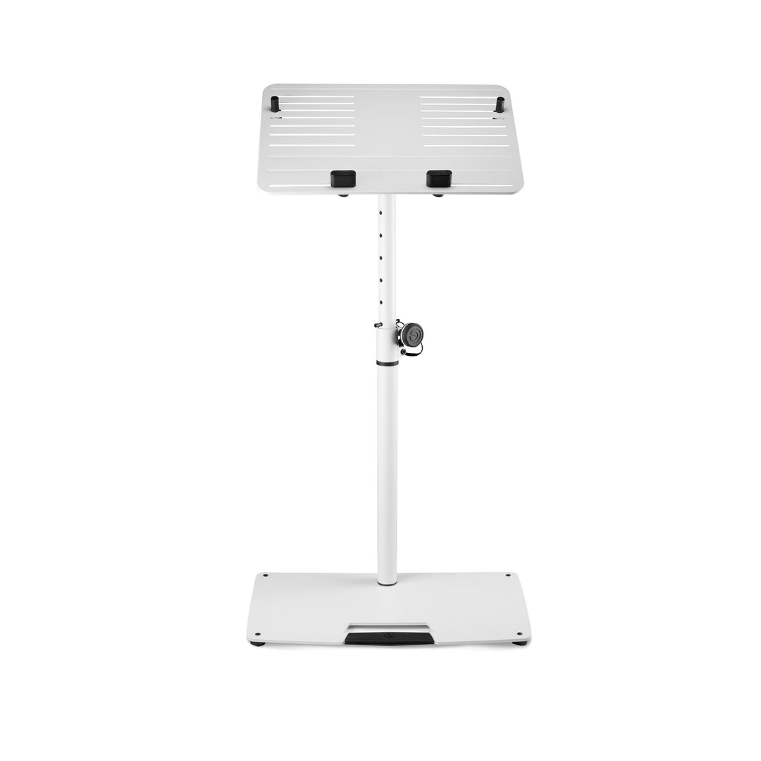 Gravity LTS T 02 W - Support universel pour ordinateur portable avec tiges de maintien réglables et base en acier