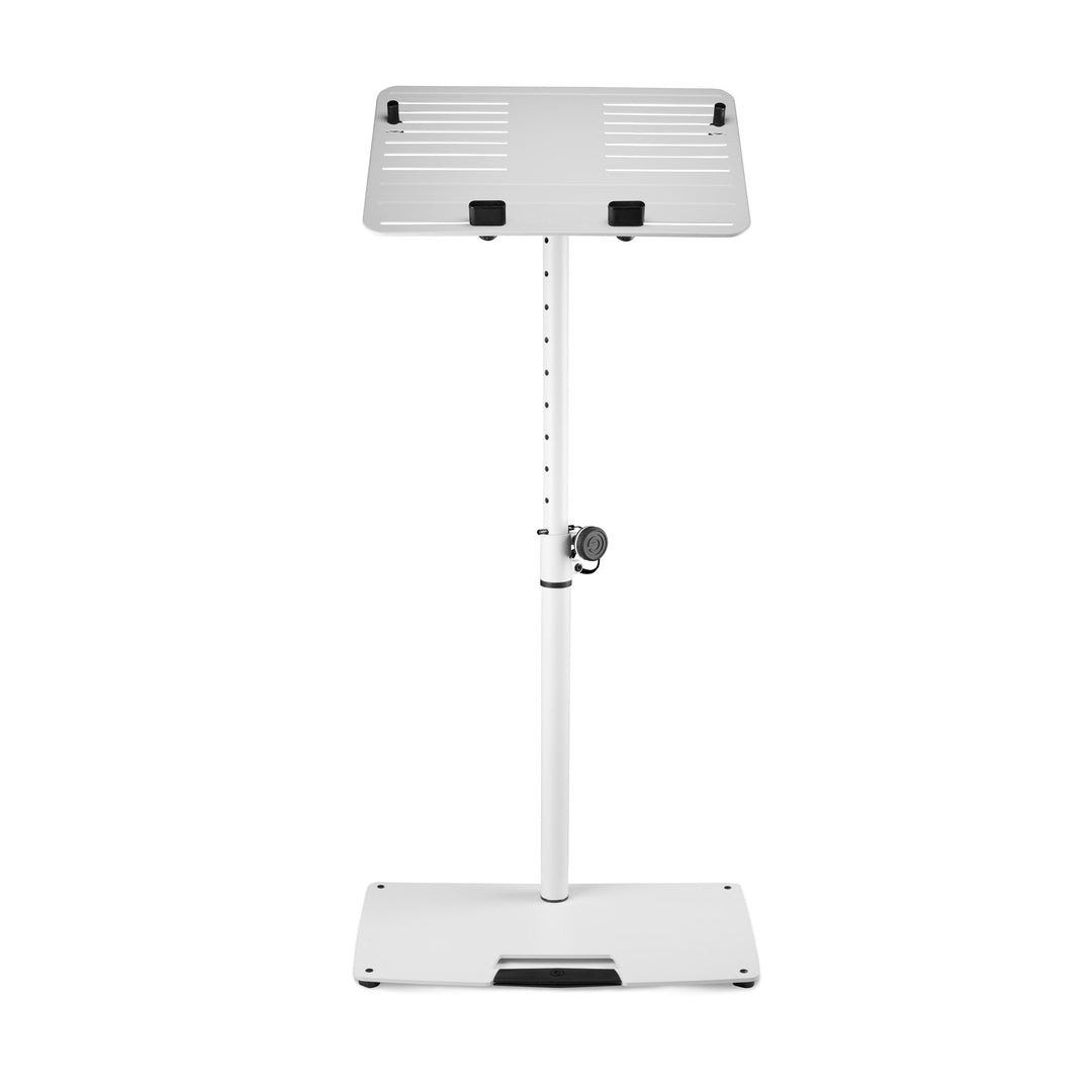 Gravity LTS T 02 W - Support universel pour ordinateur portable avec tiges de maintien réglables et base en acier