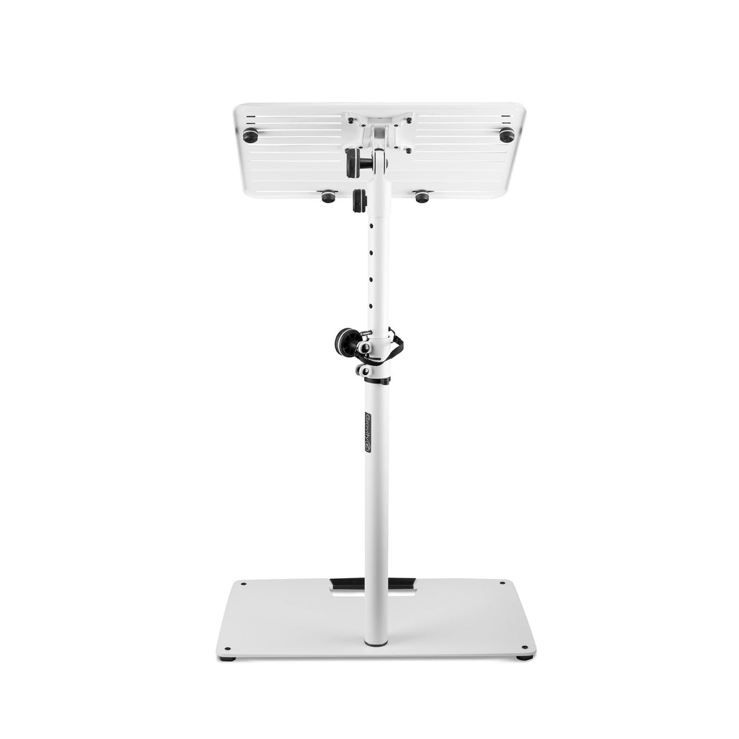 Gravity LTS T 02 W - Support universel pour ordinateur portable avec tiges de maintien réglables et base en acier