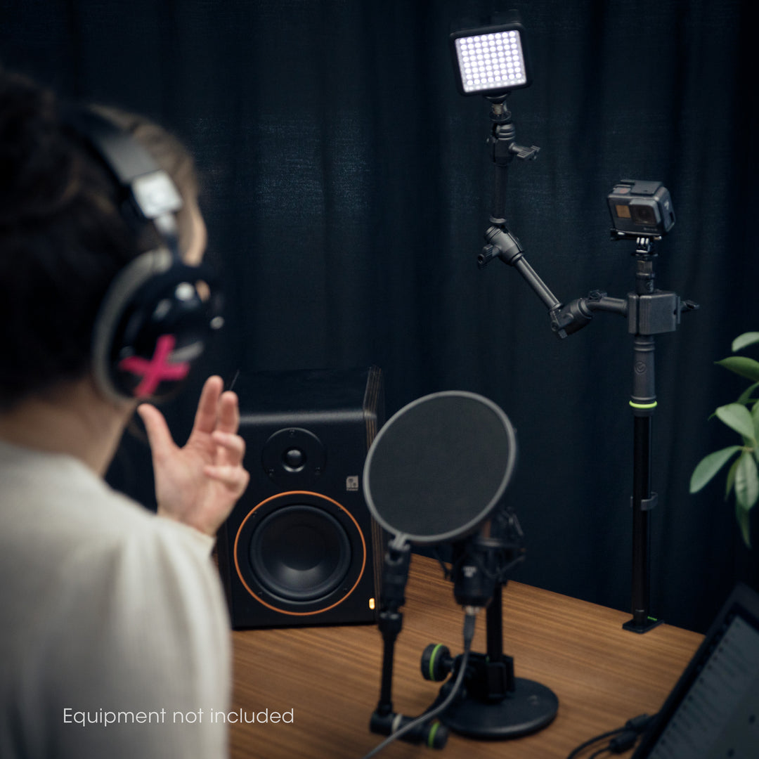 Gravity MS 0200 SÆT 1 - Pied de microphone pour montage sur table, avec clamp de table et perche