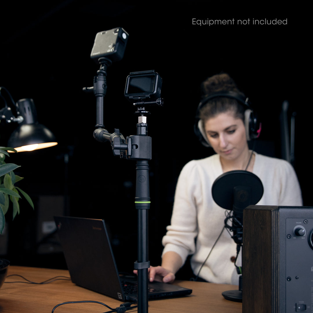 Gravity MS 0200 SÆT 1 - Pied de microphone pour montage sur table, avec clamp de table et perche