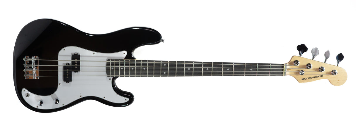 Grooveland PB Electric Bass (Black) Starter Pack