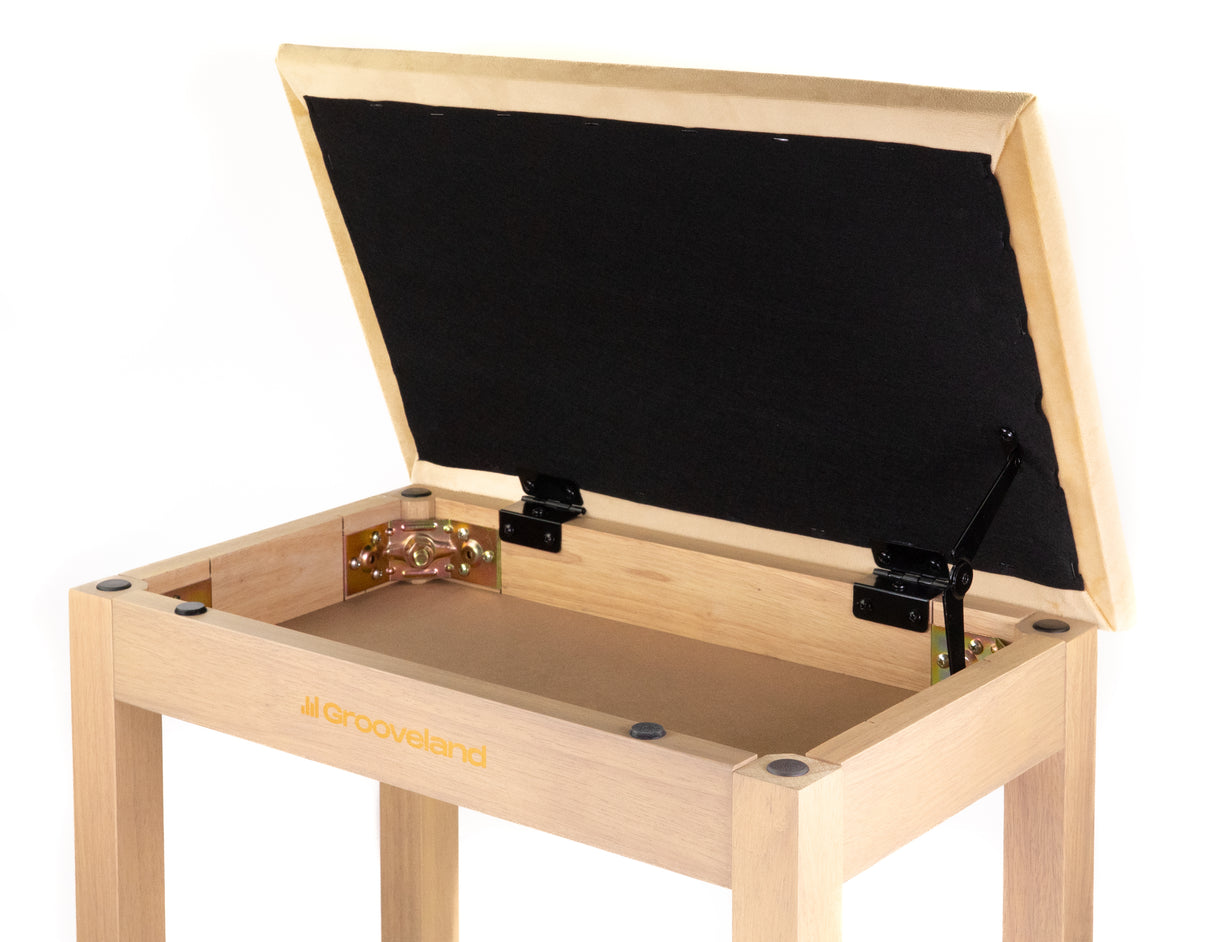 Grooveland KB150 Banc de piano (Bois/Beige)