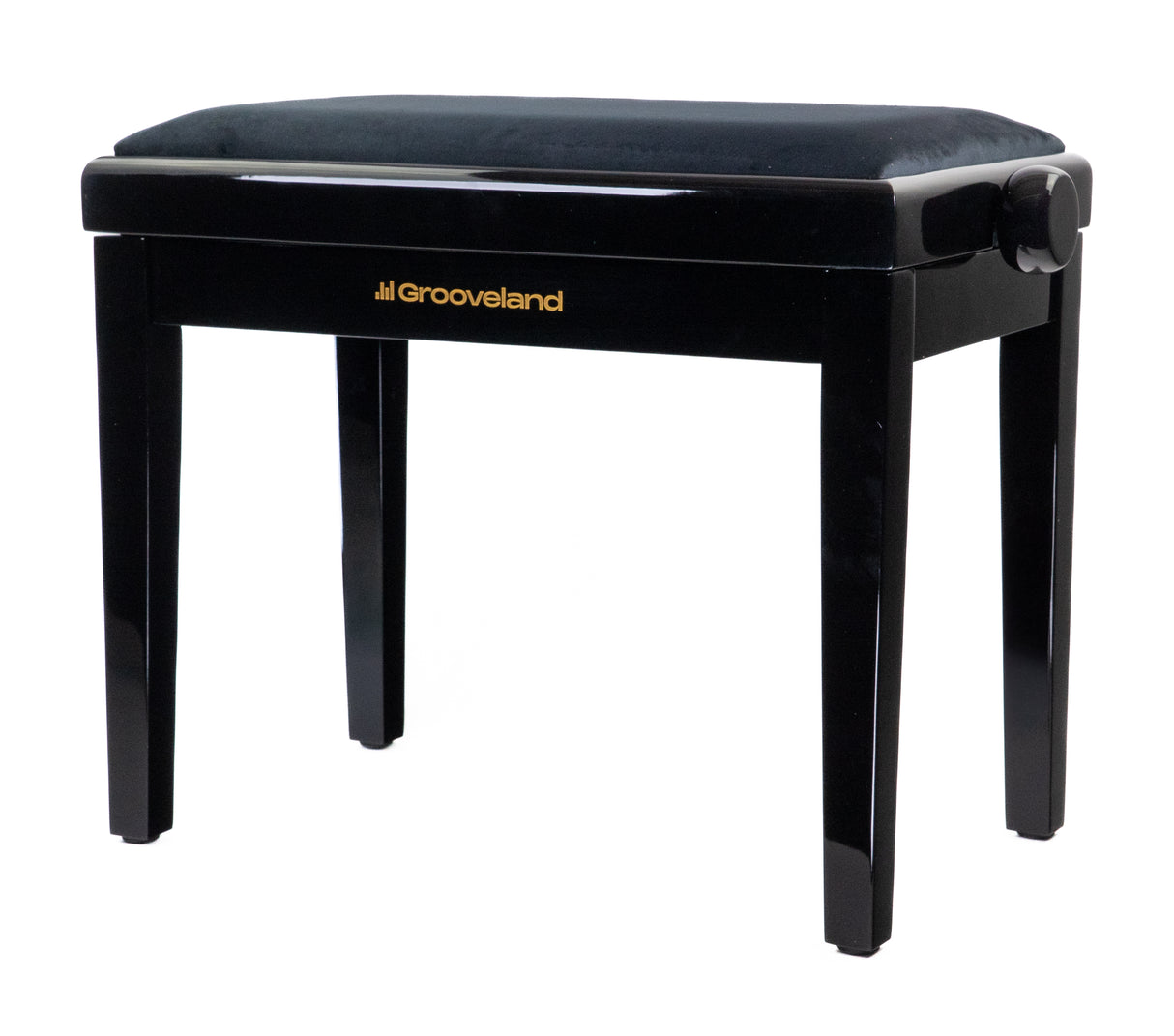 Grooveland KB200 Banc de piano (Noir Brillant)
