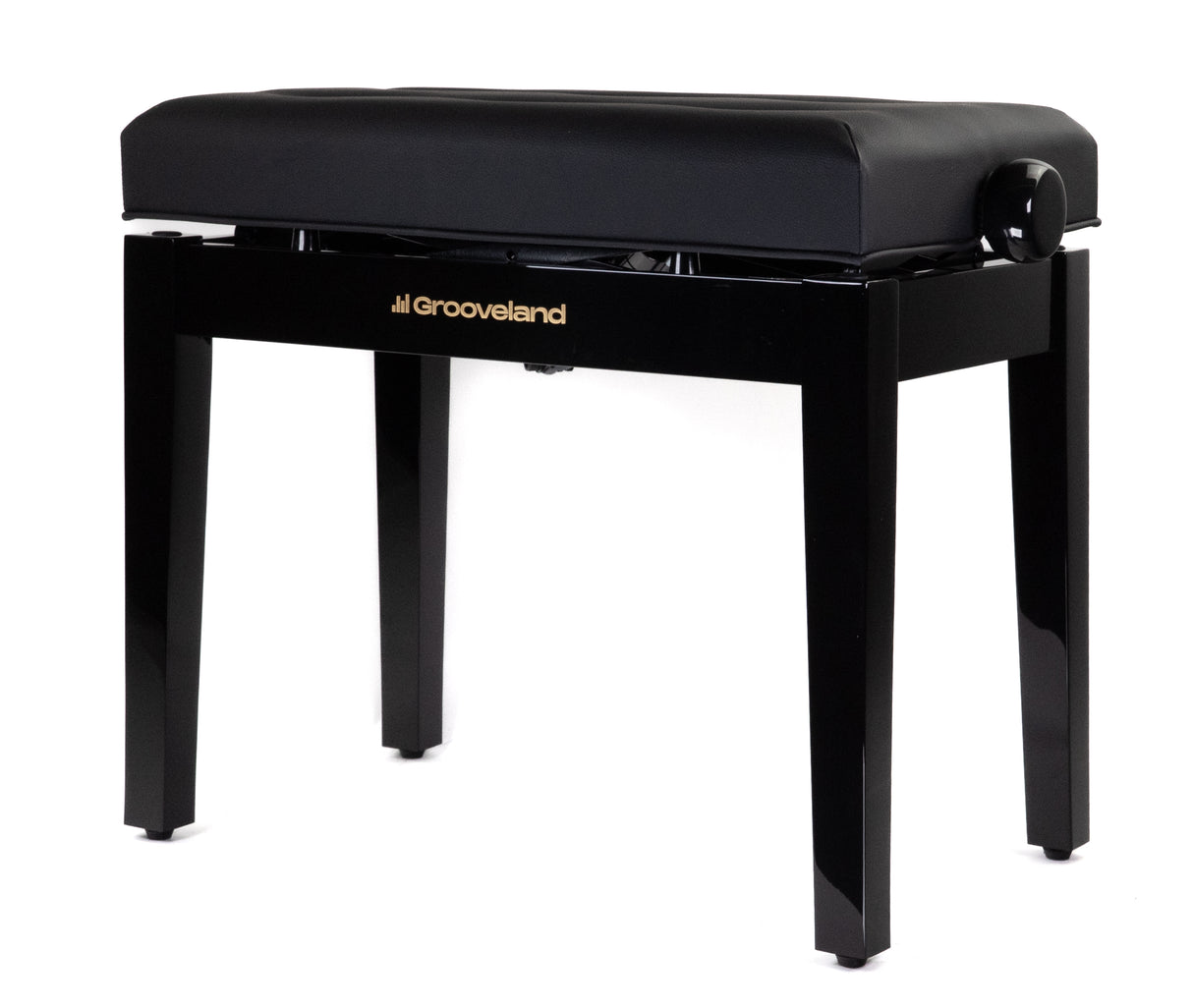 Grooveland KB400 Banc de piano hydraulique (Noir Brillant)