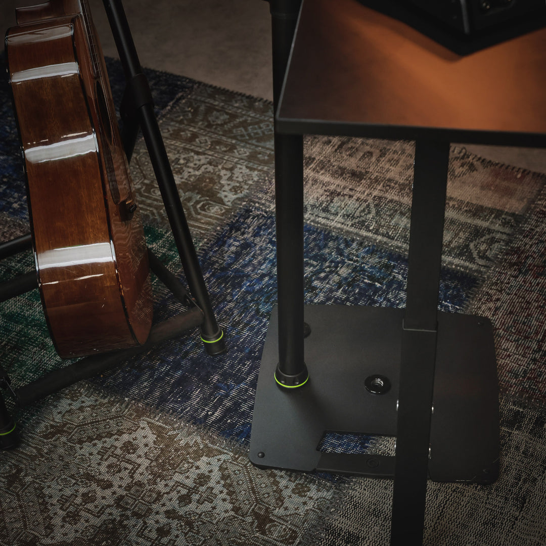 Gravity SP 3202 CS B - Support d’enceinte pour moniteur de studio avec base carrée en acier