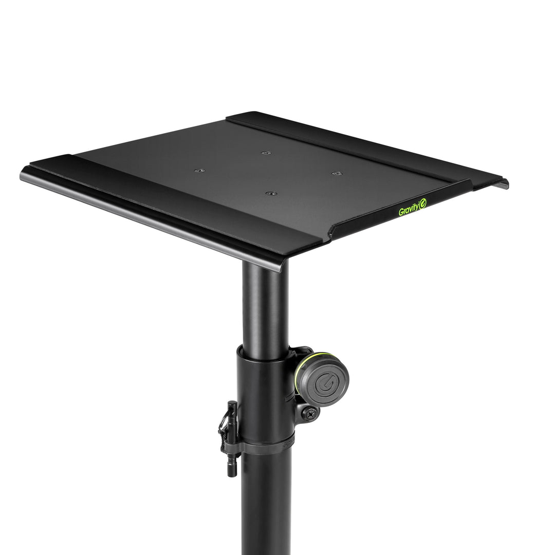 Gravity SP 3202 CS B - Support d’enceinte pour moniteur de studio avec base carrée en acier