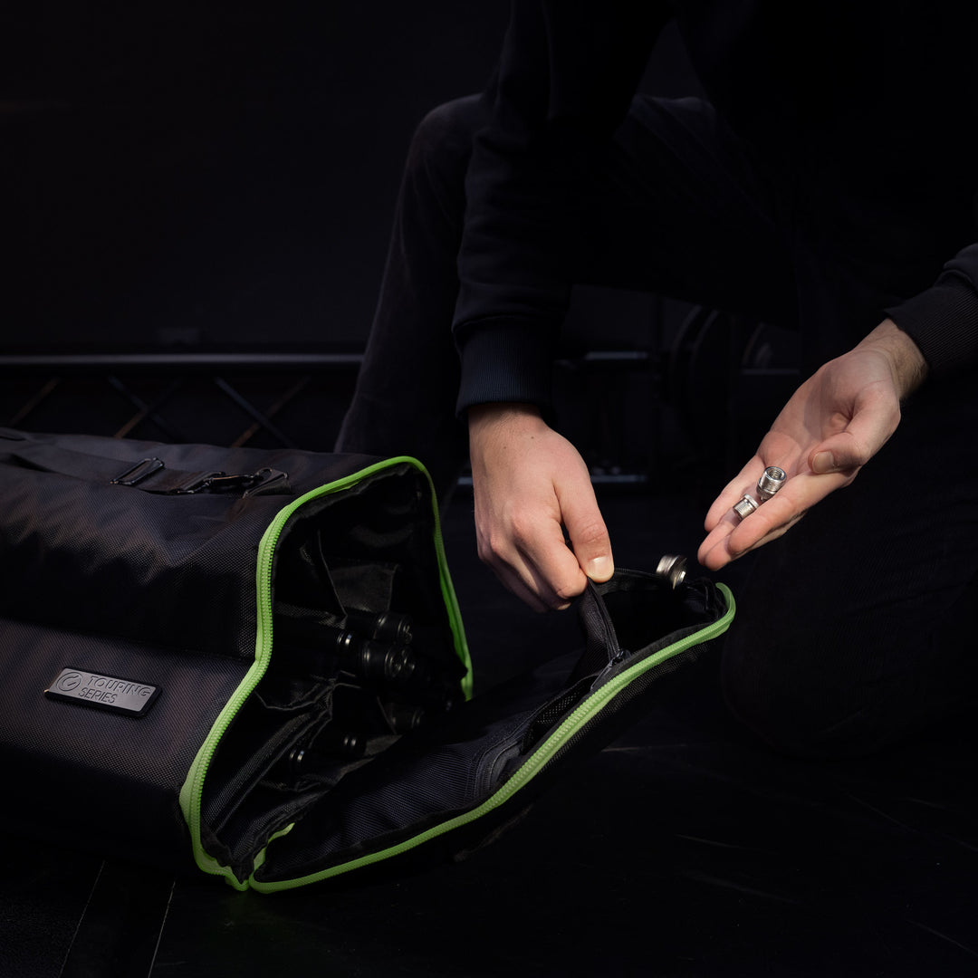 Gravity TBG MS 6 B - Sac de transport Touring pour jusqu'à six stands de microphone, avec roulettes
