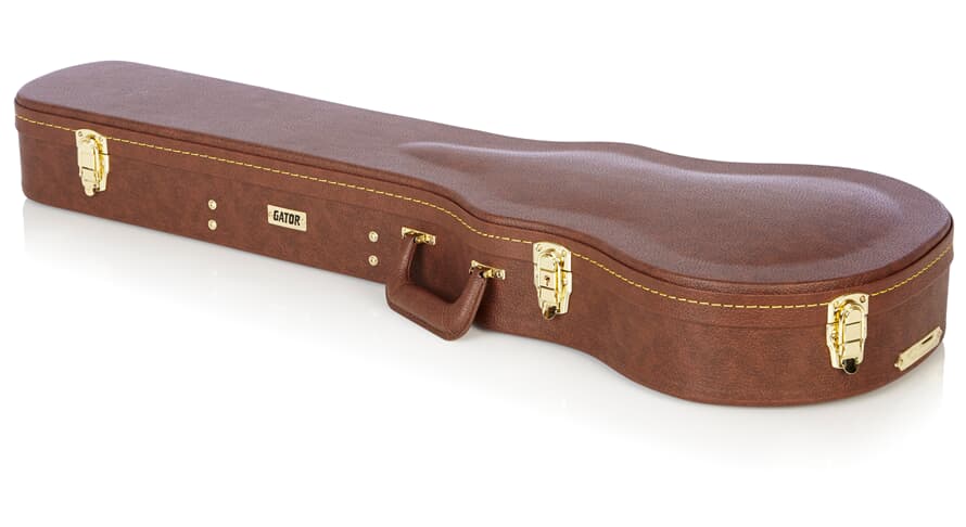 Gator GW-LP-BROWN caisse en bois pour Les Paul, marron