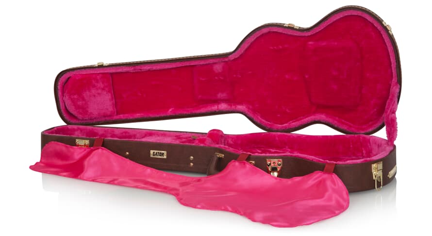 Gator GW-SG-BROWN étui en bois pour SG, brun