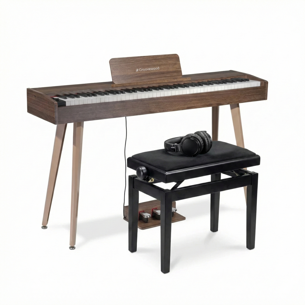 Grooveland DDP-140 Electric Piano (Natural) Bundle