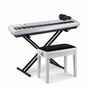 Grooveland P450 Piano numérique (Blanc) – Ensemble complet